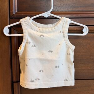 Colored Organics | Cream Tank Top with Bicycle Print